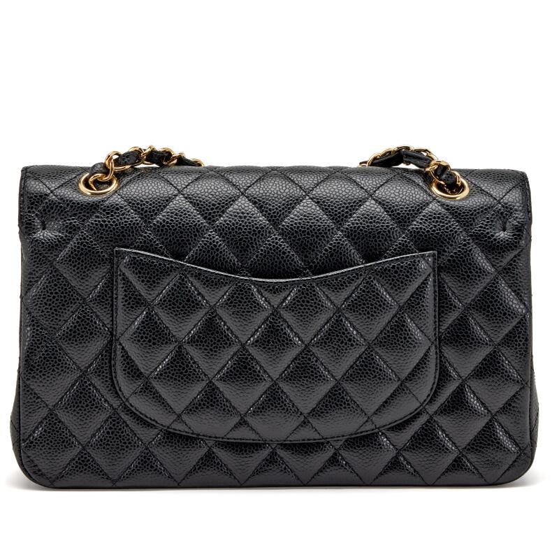 Classic Double Flap Bag Quilted Caviar Medium