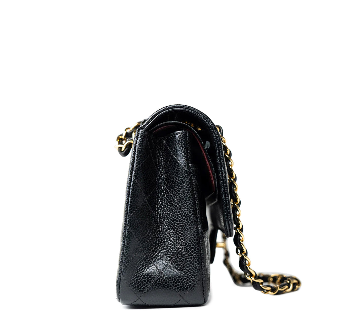 Classic Double Flap Bag Quilted Caviar Medium