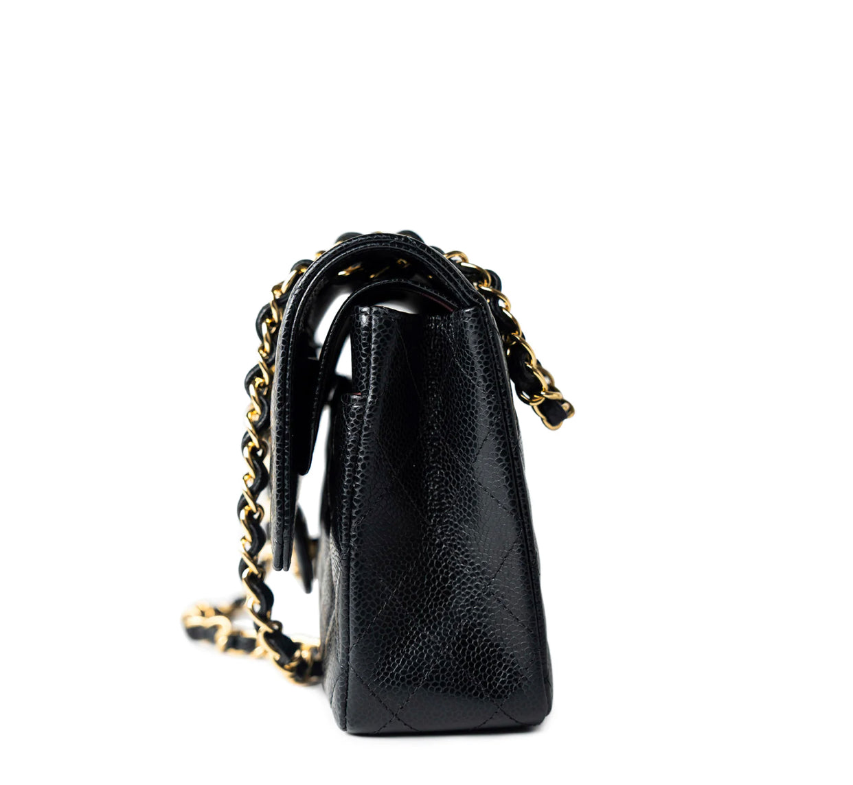 Classic Double Flap Bag Quilted Caviar Medium
