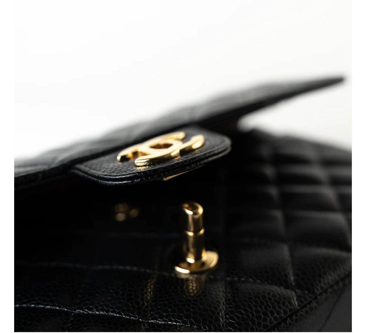 Classic Double Flap Bag Quilted Caviar Medium